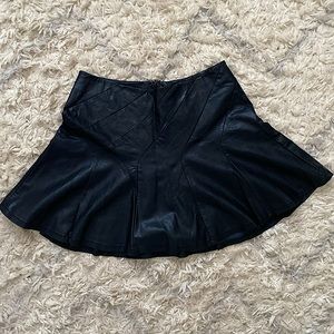 Free People vegan leather skirt